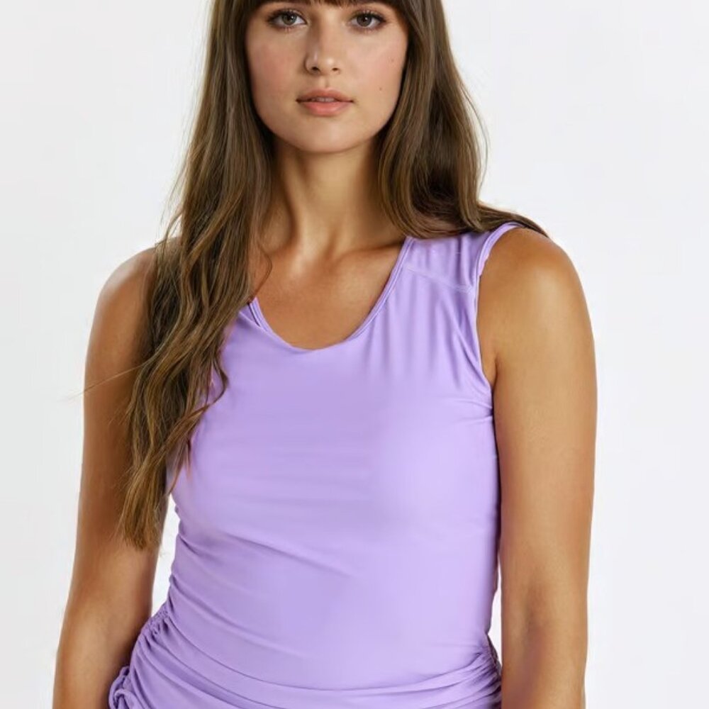 CALYPSA Modii Maya Modest Full Back Swim Top NWT